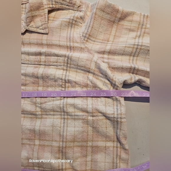 Croft & Barrow Pink n Tan Flannel 2x - Picture 5 of 6